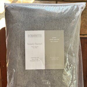 Dormisette Luxury German Herringbone Cotton Flannel Queen Duvet Set 90" X 90"
